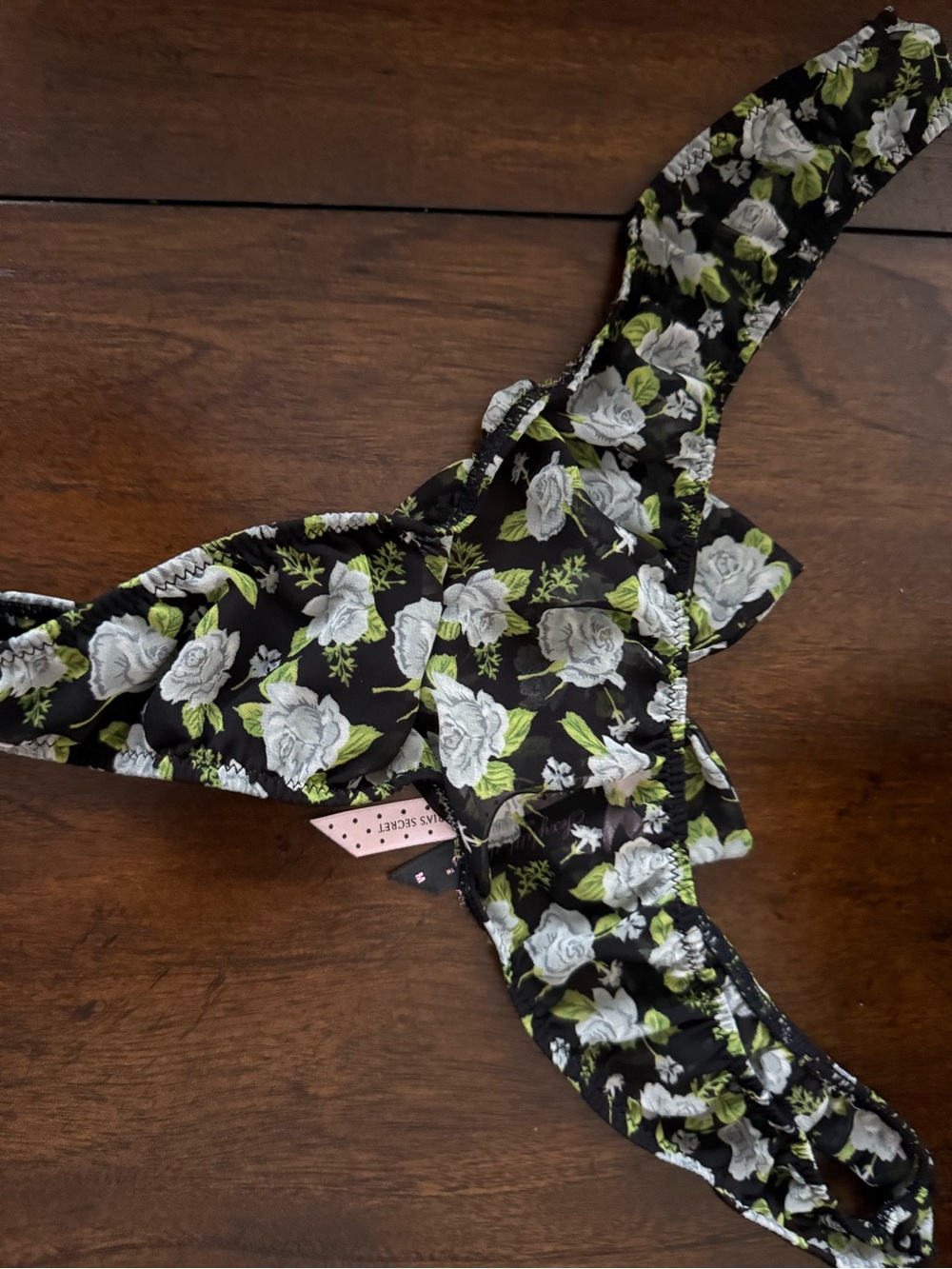 Vintage Victoria’s Secret Sexy Little Things Green Ditsy Floral Nightie Slip M - Picture 8 of 9